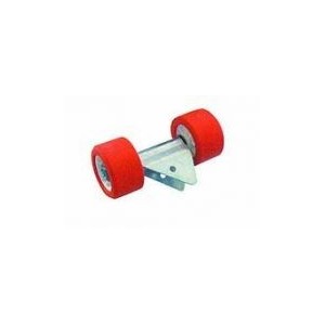 Ensemble 2 galets diam 120 section 40 rouge 