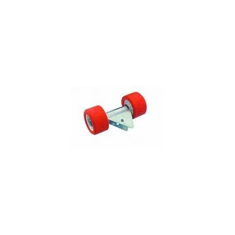 Ensemble 2 galets diam 120 section 40 rouge Ensemble 2 galets diam 120 section 40 rouge