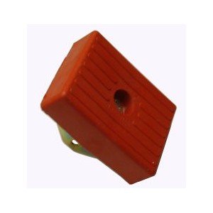 Ensemble patin simple rouge MECANOREM 130 x 100mm