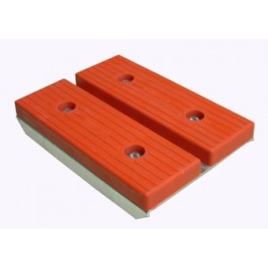 Ensemble patin double rouge MECANOREM 300 x 100mm