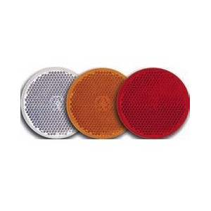 Catadioptre autocollant orange rond Ref 3437