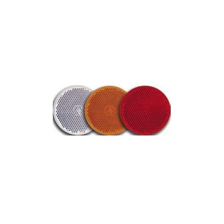 Catadioptre autocollant orange rond Ref 3437  - Vente accessoires remorques en ligne