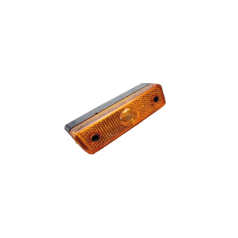 2x Feux Position Avant Latéral Clignotant 12/24V Cabochon Transparent - Camion Caravane Remorque