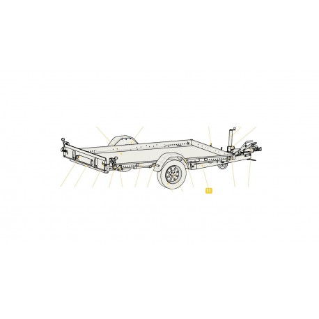 Timon pour PLATEAU ROBUST LIDER 40385, 40386  - Vente accessoires remorques en ligne