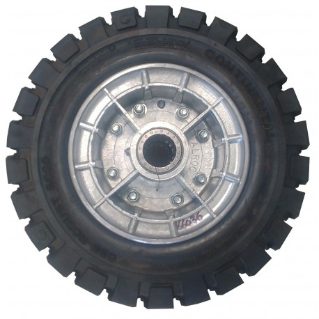Roue complète 18-7x6 pneu plein CONTINENTAL roulement à aiguilles 45x200  - Vente accessoires remorques en ligne