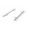 Pack de 2 rails acier + mousquetons