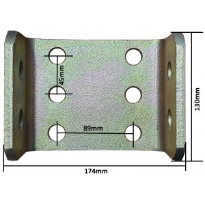 Platine de rehausse d'attelage réglable 6 trous