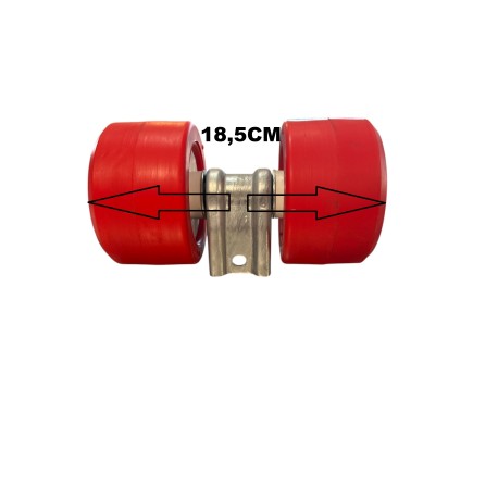 Ensemble 2 galets 100 bi matière MECANOREM  - Vente accessoires remorques en ligne